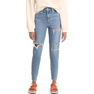 Levi's High Rise Blue Jeans Distressed Denim